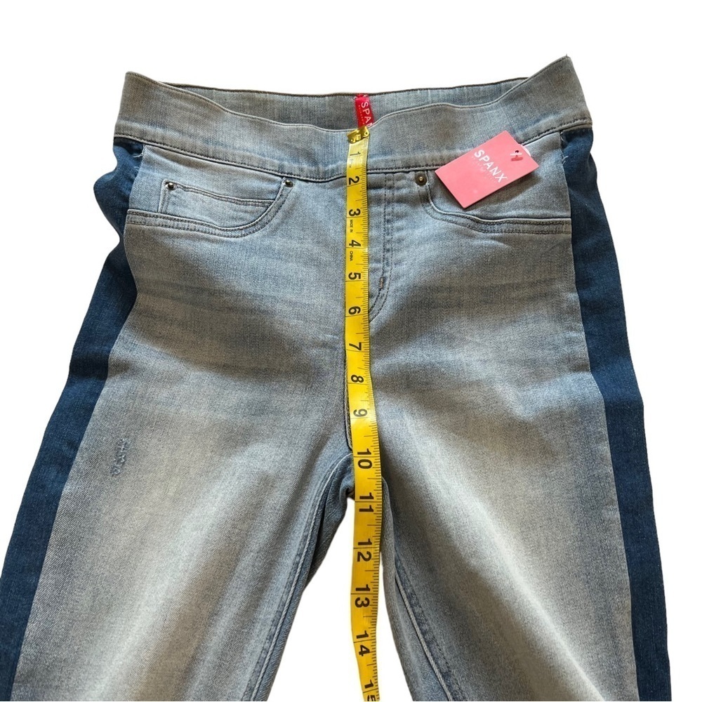 NWT SPANX Side Stripe Jeans in lightwash S Stretchy High Waist - Picture 11 of 14